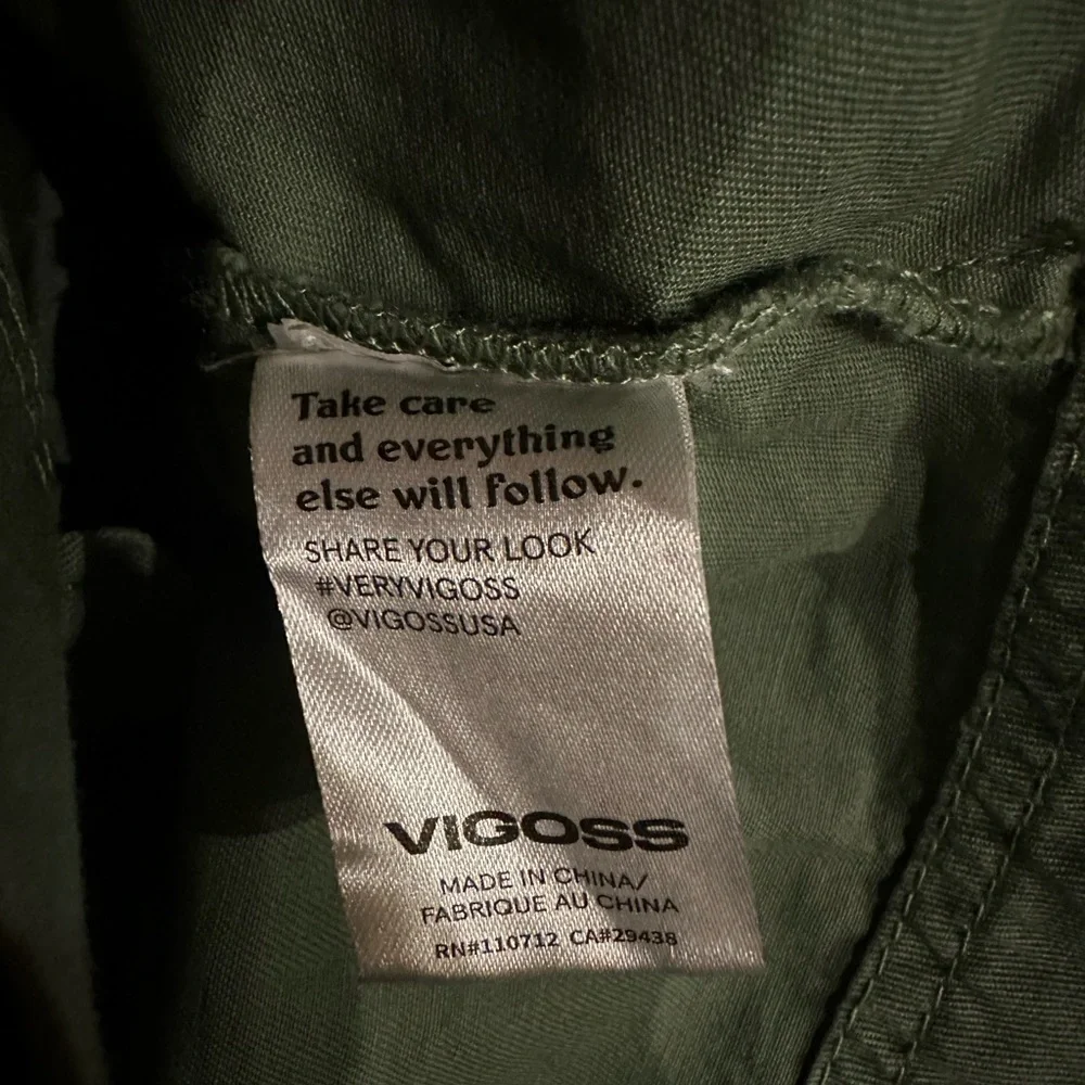 Vigoss Olive Utility crop Jacket size L